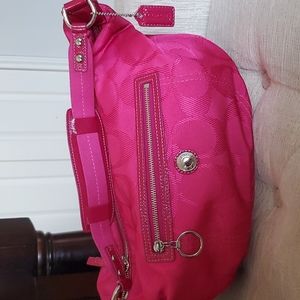 Pink Coach hobo bag